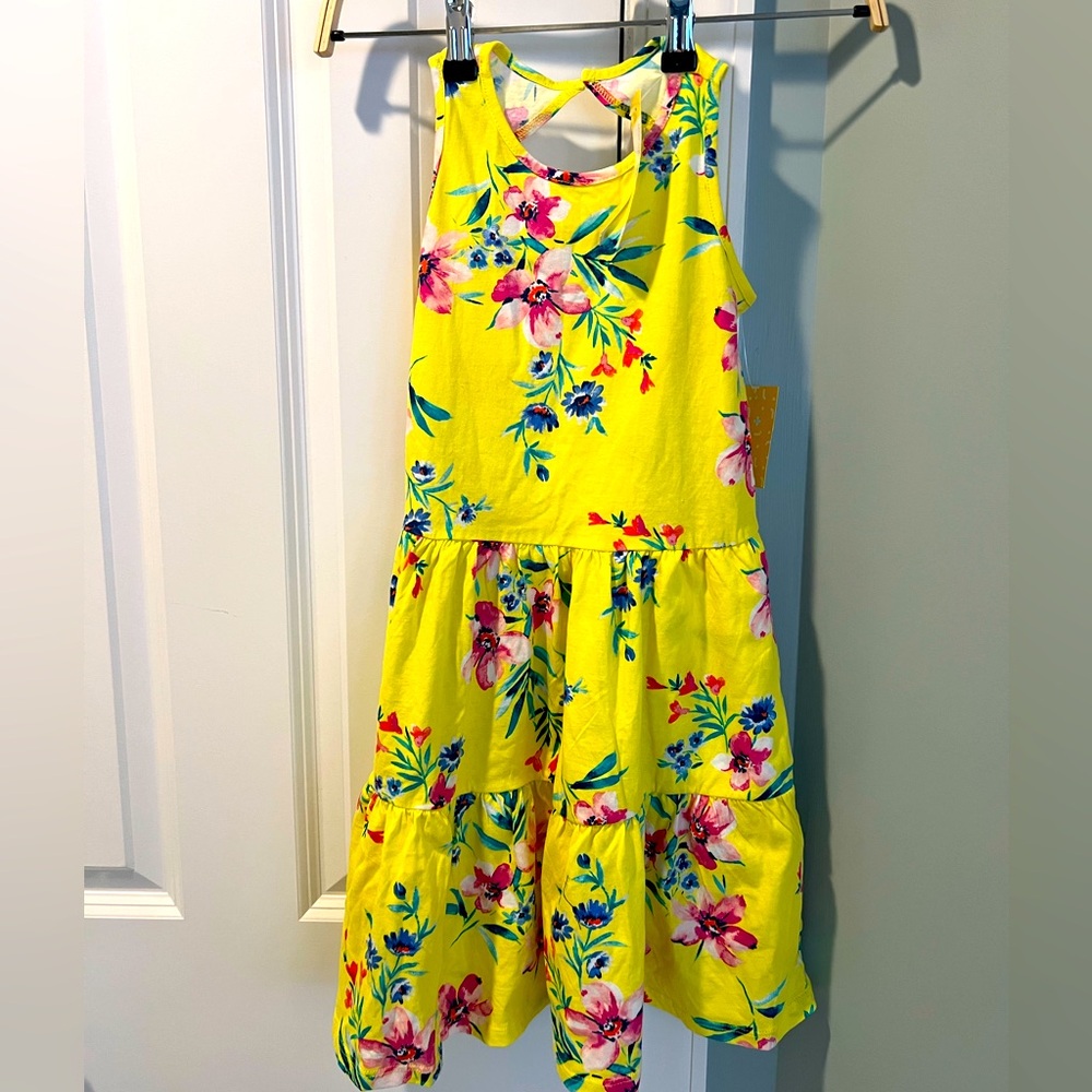 Rumi and Ryder Manisha Tiered Dress/ girls M(8-10)/ yellow floral sun dress